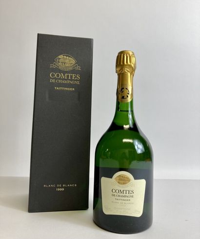 null 1 Bouteille CHAMPAGNE COMTES DE CHAMPAGNE 1999 Taittinger (Coffret légèrement...