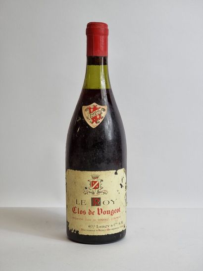 CLOS DE VOUGEOT 1 Bottle CLOS DE VOUGEOT (Grand Cru) 1929 Ets Leroy & Co S.A (3,2...