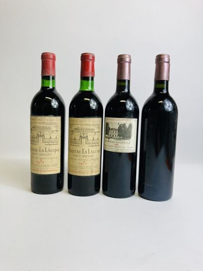 null Ensemble de 4 Bouteilles : 2 Bouteilles CHÂTEAU LA LAGUNE 1970 GCC3 Haut-Médoc...