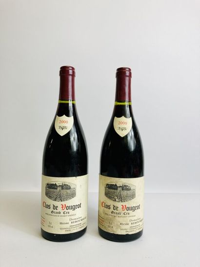 null 2 Bouteilles CLOS DE VOUGEOT (Grand Cru) 2000 Domaine Henri Rebourseau (1 e.t.h...