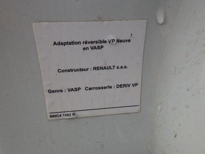 null VASP RENAULT CLIO V 1.5 DCI - 85 CV 
Carrosserie : DERIV VP
N° série type :...