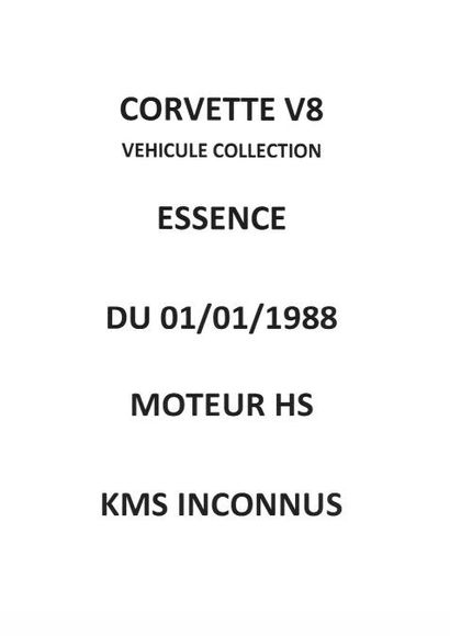 null VP CHEVROLET CORVETTE V8 294 CV 
Carrosserie : CI
N° série type : 1G1YY2186J522550
DMEC...