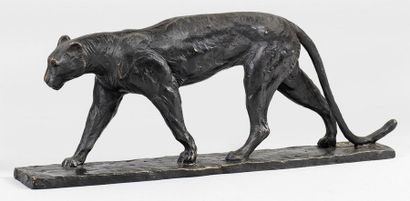  Rembrandt Bugatti
(1884 Mailand - 1916 Paris) nach Schreitender Leopard. Bronze,... Gazette Drouot