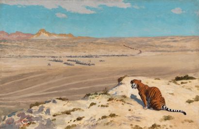 Jean-Léon Gérôme Jean-Léon Gérôme
Vesoul 1824 - 1904 Paris
Tiger on the Watch
Oil... Gazette Drouot