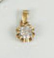 null Pendentif en or jaune orné d'un diamant demi taille pesant environ 0.70 ct Poids...