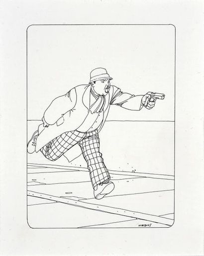 MOEBIUS (Jean GIRAUD, dit. 1938-2012) Le Garage Hermétique (Airtight Garage), 1993
Illustration...