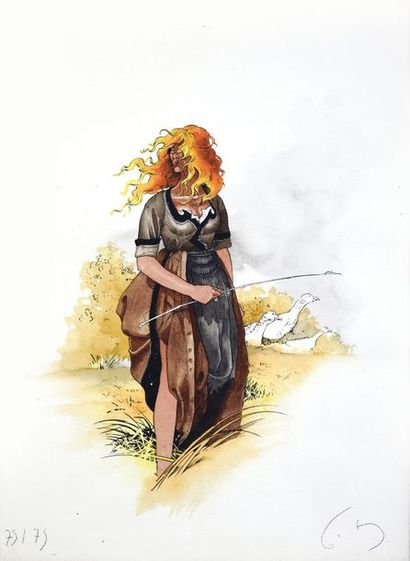 BOURGEON, François (1945) Woman. Ludovic Trihan Publisher.
Illustration silkscreened...