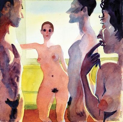 MARDON, Gregory (1971) Nude scene, 2017
From a series of erotic illustrations. Watercolour...
