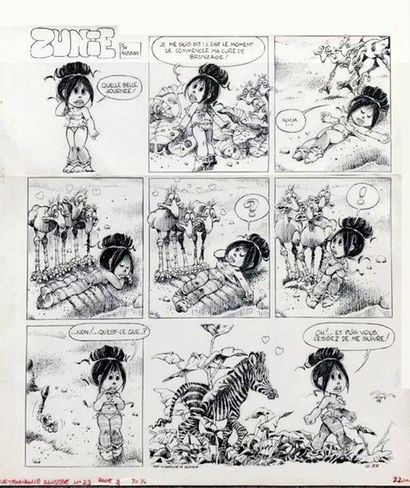 Hausman, René (1938-2016) Zunie
Planche n°23 published in Le Trombone Illustré n°23,...