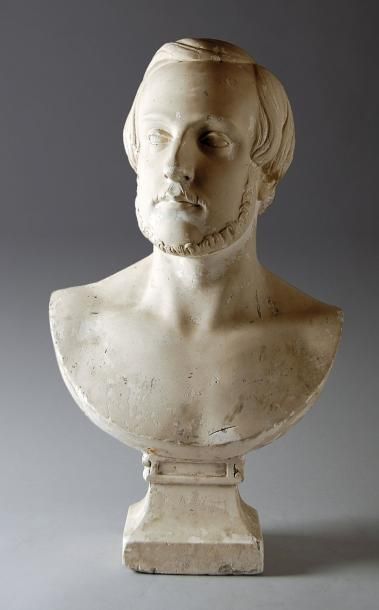 null Henri V, comte de Chambord (1820-1883). Buste en plâtre le représentant vers...