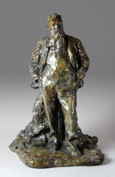 TROUBETZKOY Paul Pétrovitch (1866-1938) Auguste Rodin (1840-1917). Bronze à patine...