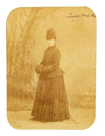 null Isabelle, comtesse de Paris (1848-1919). Tirage photographique ancien la représentant...