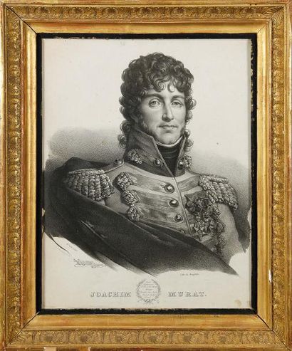 null Joachim, prince Murat. Lithographie de Senefelder, datée de 1826, le représentant...