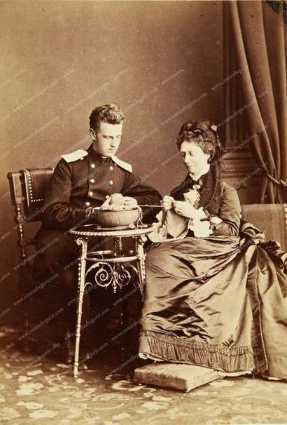 null ALEXANDRE II, empereur de Russie (1818-1881) et MARIA ALEXANDROVNA, impératrice...