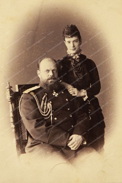 null ALEXANDRE III, empereur de Russie (1845-1894) et MARIA FEODOROVNA, impératrice...