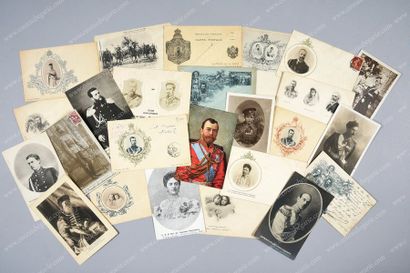 null FAMILLE IMPÉRIALE DE RUSSIE.
Bel ensemble de 25 cartes postales anciennes en...