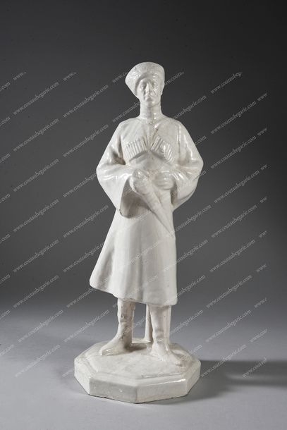 ÉCOLE RUSSE EN ÉMIGRATION. 
Le général Wrangel (1878-1928) en tenue d'ataman des...