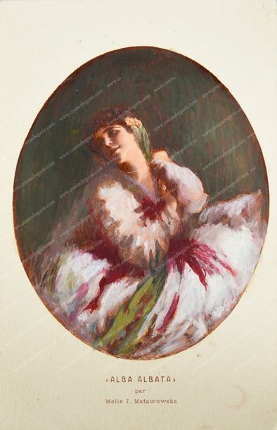 MATAWOWSKA Jadwiga (1874-1963). 
Alba Albata.
Carte postale représentant le tableau...