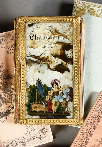 null CHANSONNIER dédié aux demoiselles. Blanche Marguerite. Paris, Janet, 1852. Calendrier...