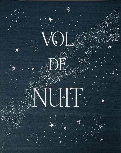 SAINT-EXUPÉRY (Antoine de). Vol de nuit. 1960 in-4 en ff. sous cartonnage bleu-nuit...