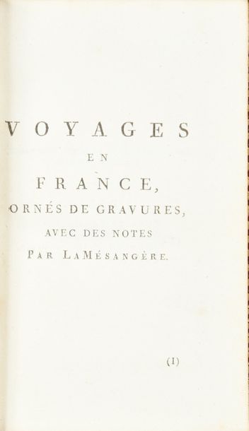 null VOYAGES EN FRANCE. Paris, imprimerie de Chaignieau aîné, an IV- an VI [1796-1798];...