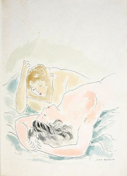 BERQUE (Jean)- Verlaine (Paul). Poèmes. Les Amies - Filles. Lausanne, Gonin, 1932....