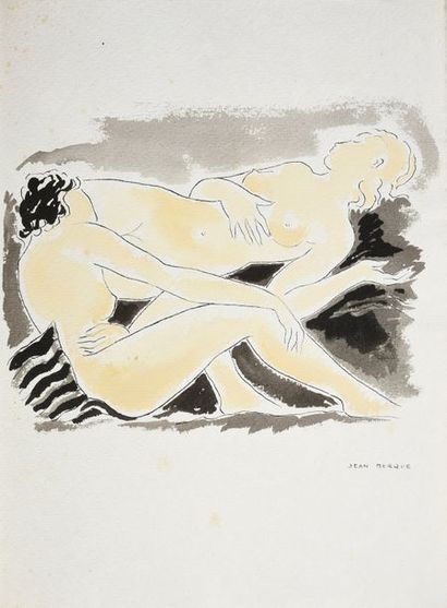 BERQUE (Jean)- Verlaine (Paul). Poèmes. Les Amies - Filles. Lausanne, Gonin, 1932....