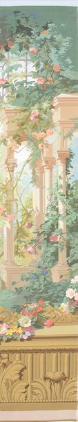 null Le Jardin d'Armide, a rare complete wallpaper decoration, drawing by the painter...