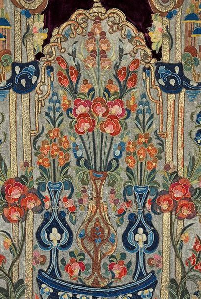 null Embroidered wall hanging, Banja Luka, Balkans, early 19th century, applied embroidery...