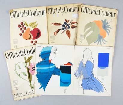 null L'Officiel de la couleur des Industries de la mode, 1964-1968, cinq numéros...