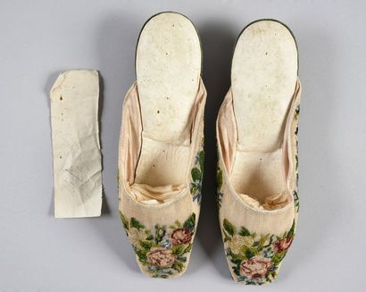 Pair of embroidered mules, second quarter...