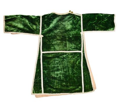 Dalmatic, 17th century, green silk velvet...