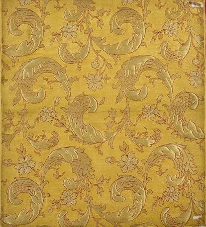 null Set of eight brocade display squares, probably for the chasublerie, mid-19th...