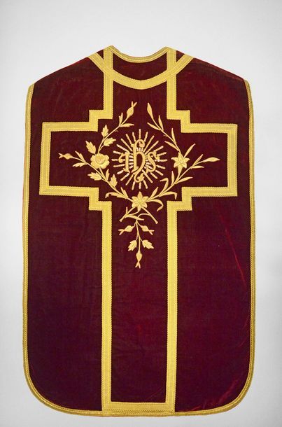 Embroidered chasuble, early 20th century,...