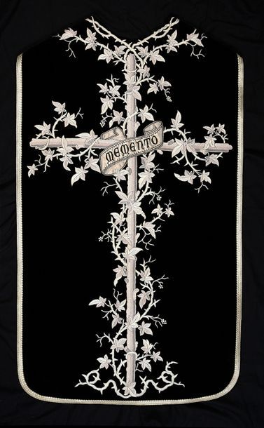 Embroidered chasuble for funerals, early...