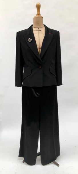 null TORRENTE, evening tuxedo, criss-cross jacket with notched collar, one button,...