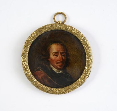 null Miniature, fixé sous verre. 

Portait de Pierre Corneille

Dans un cadre en...