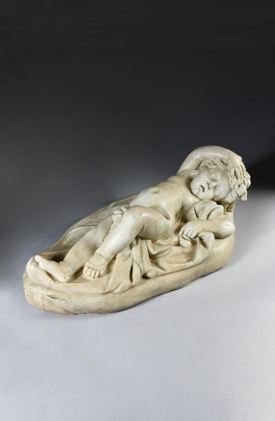 Jacques van der Bogaert dit DESJARDINS (1671 - 17...) att à 
Sleep.
Marble representing...