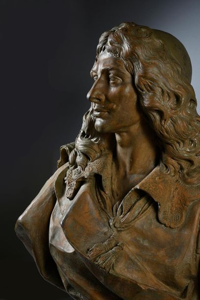 null Bust of Molière.
Terracotta (traces of lacquer, small accidents). 
 Based on...