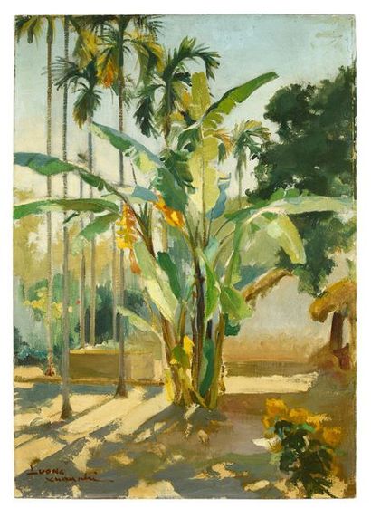 Luong Xuan Nhi (1914-2006) 
The banana garden (1939)
Oil on canvas, signed lower...