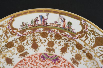 null Plat creux en porcelaine de Meissen du XVIIIe siècle.
Circa 1725-30, marque...