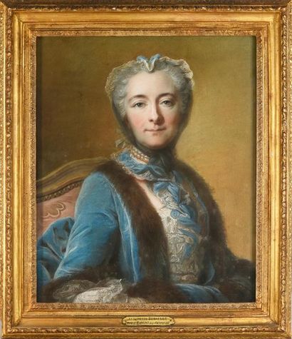 Jean VALADE (1710 - 1787) Portrait of Antoinette Bergeret dame de Maussion de la...