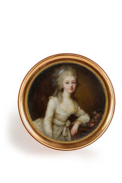 Pio Ignazio CAMPANA (Turin, 1744 - Paris, 1786). Portrait présumé de la princesse...