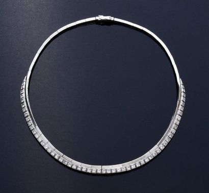 Articulated necklace in 750e white gold,...