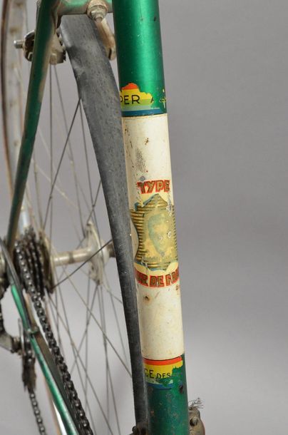 null Helyett bike of the year 1955. This bike belonged to André Darrigade. A replacement...