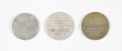 null Jean Pieters. Set of 3 medals awarded to the runner in the 1940s. Medals of...