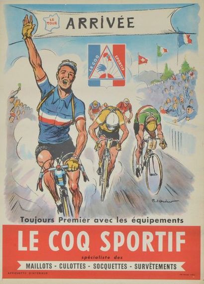 null Poster "Le Coq Sportif". 1950s. Illustration by Paul Ordner. Dimensions 28 x...