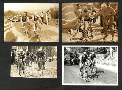 null Tour de France. Ensemble d'environ 120 photos originales de presse des Tours...