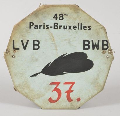 null Set of 5 vehicle plates for Paris-Luxembourg, Paris-Brussels, Critérium National

de...