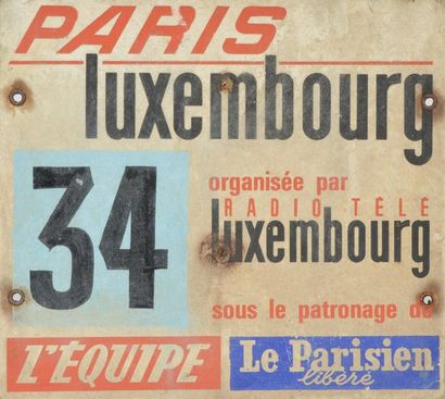 null Set of 5 vehicle plates for Paris-Luxembourg, Paris-Brussels, Critérium National

de...